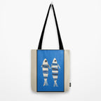 Minimal Fish on Blue Tote Bag Gallery Image 2