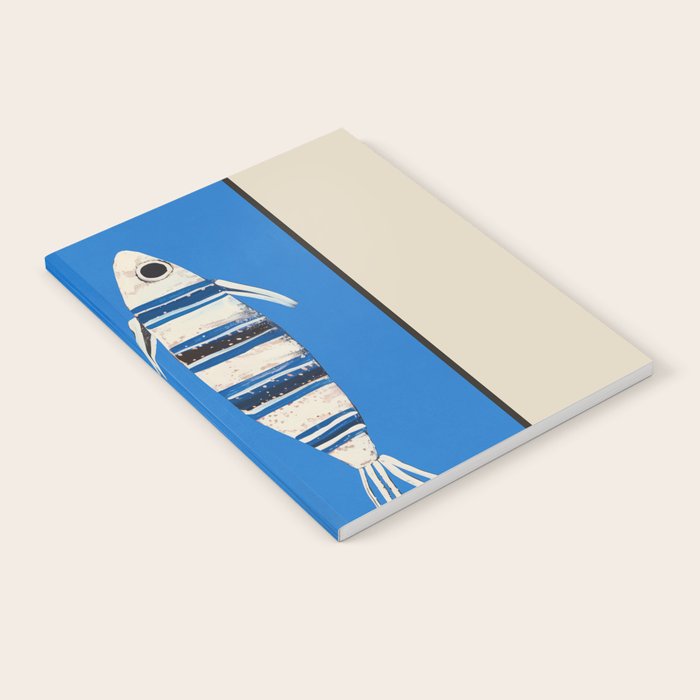 Minimal Fish on Blue Notebook Gallery Image 2