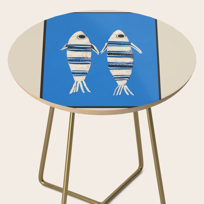 Minimal Fish on Blue Side Table Gallery Image 2