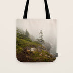 Bold Coast of Maine - travel photography grey landscape peridot green Tote Bag Gallery Image 1