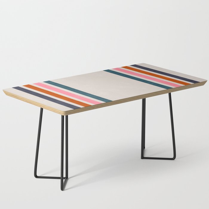 Blanket Stripe - silver grey with pink Coffee Table Gallery Image 1