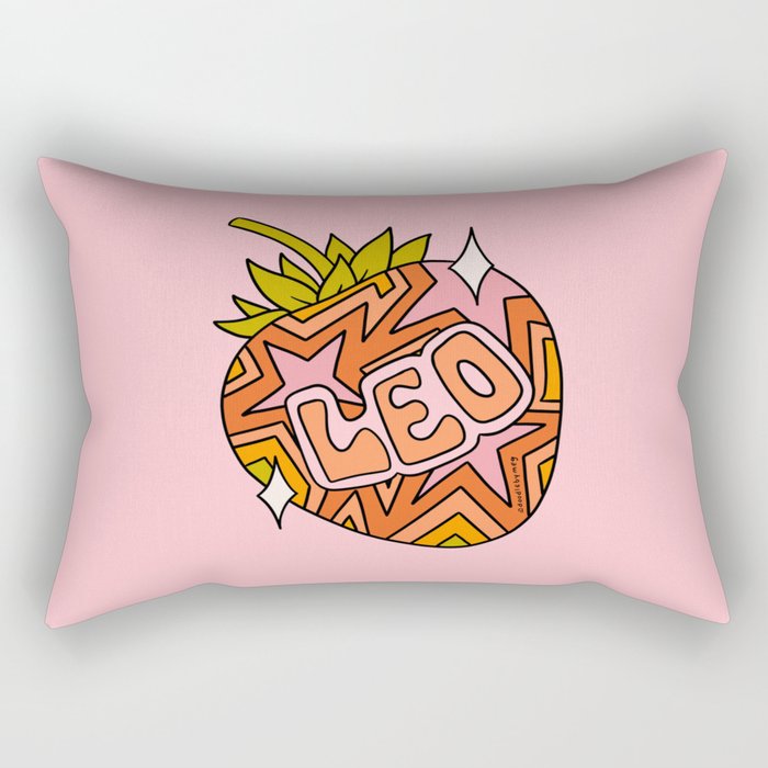 Leo Strawberry Rectangular Pillow Gallery Image 2