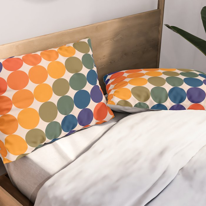 Dots - Saturated Spectrum Pillow Sham Gallery Image 2