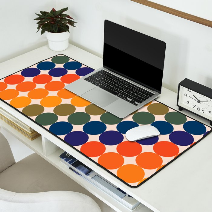 Dots - Saturated Spectrum Desk Mat Gallery Image 2