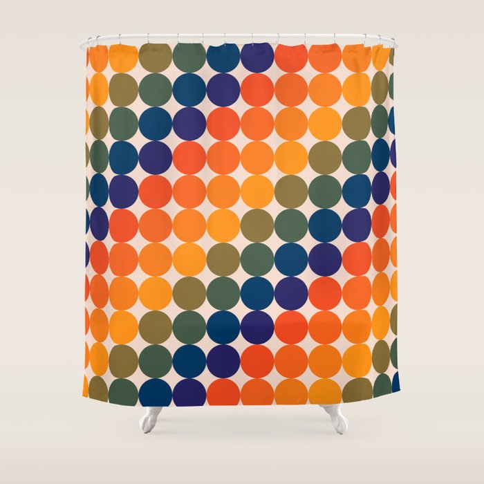 Dots - Saturated Spectrum Shower Curtain Gallery Image 1
