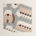 Wombat, Wildlife of Australia Wrapping Paper Gallery Image 3