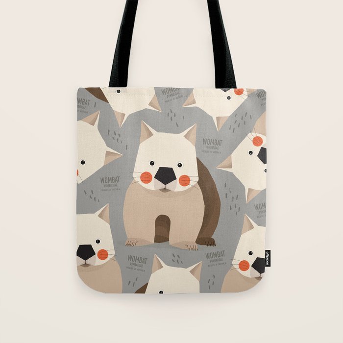 Wombat, Wildlife of Australia Tote Bag Gallery Image 1
