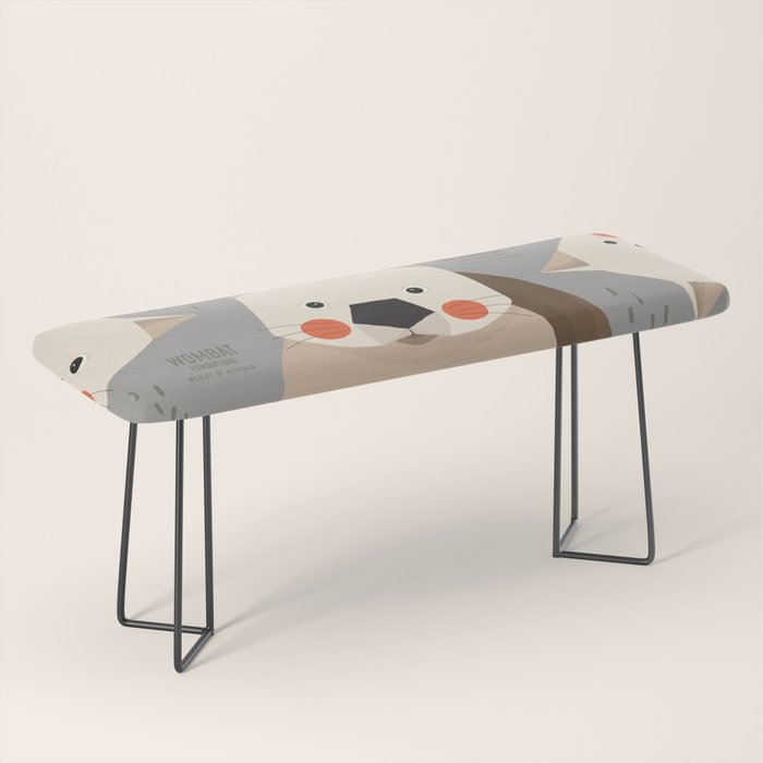 Wombat, Wildlife of Australia Bench Gallery Image 1