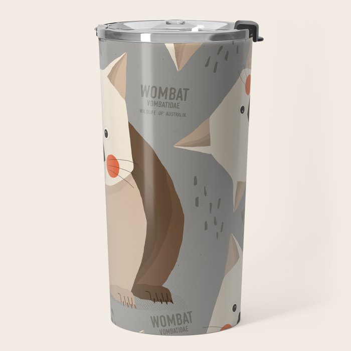 Wombat, Wildlife of Australia Travel Mug Gallery Image 2
