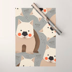 Wombat, Wildlife of Australia Wrapping Paper Gallery Image 1