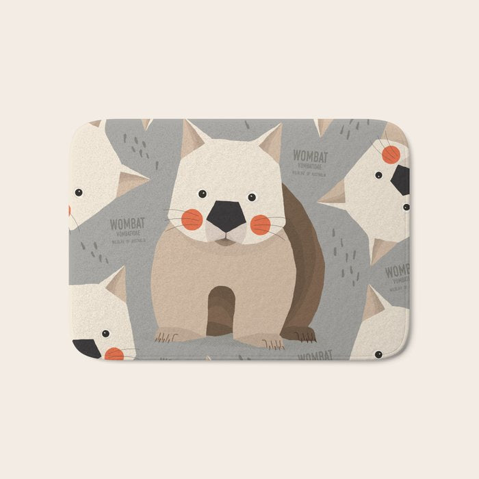 Wombat, Wildlife of Australia Bath Mat Gallery Image 1