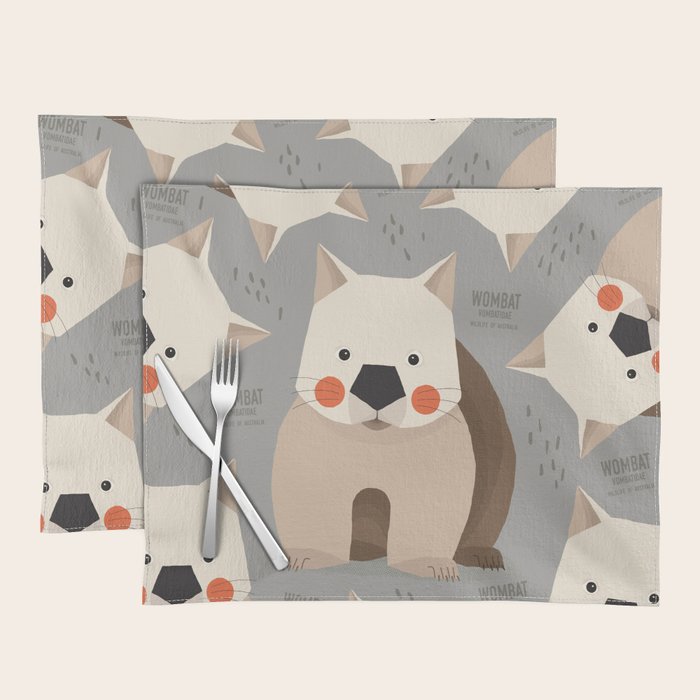 Wombat, Wildlife of Australia Placemat Gallery Image 1