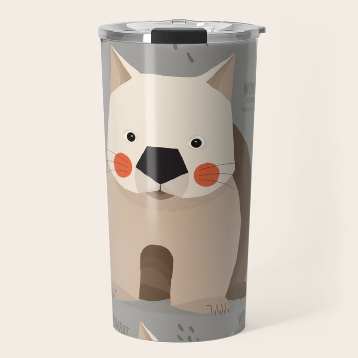 Wombat, Wildlife of Australia Travel Mug Gallery Image 1