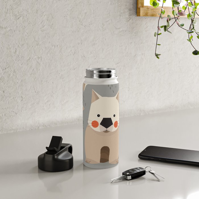 Wombat, Wildlife of Australia Water Bottle Gallery Image 4