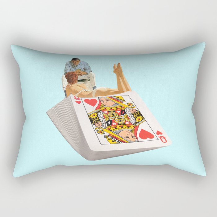queen blue Rectangular Pillow Gallery Image 2