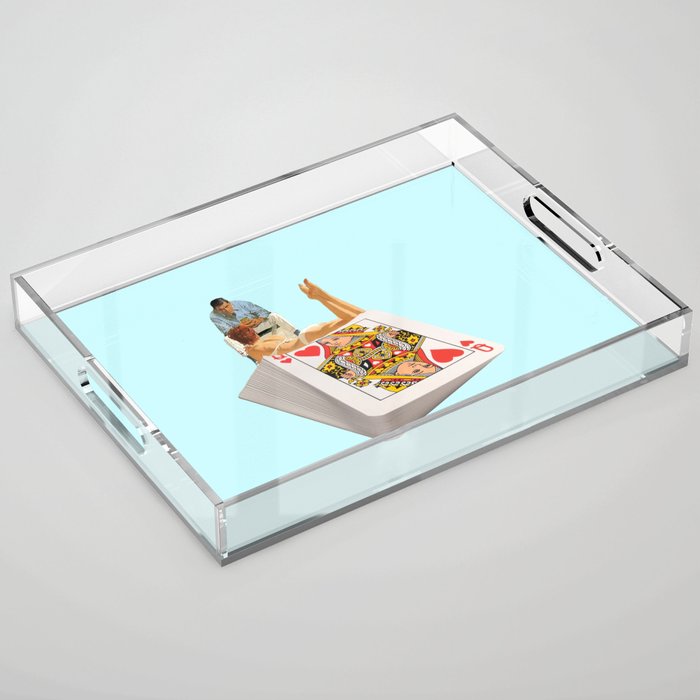 queen blue Acrylic Tray Gallery Image 1