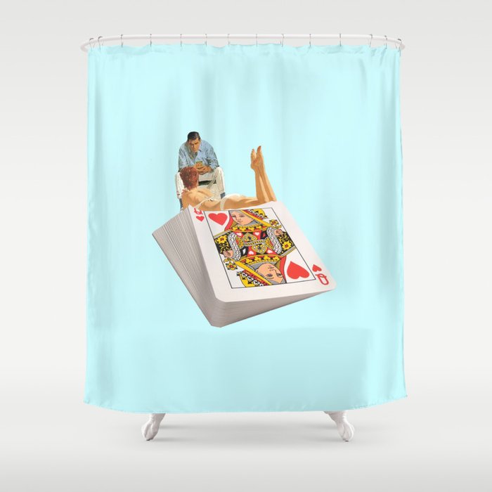 queen blue Shower Curtain Gallery Image 1