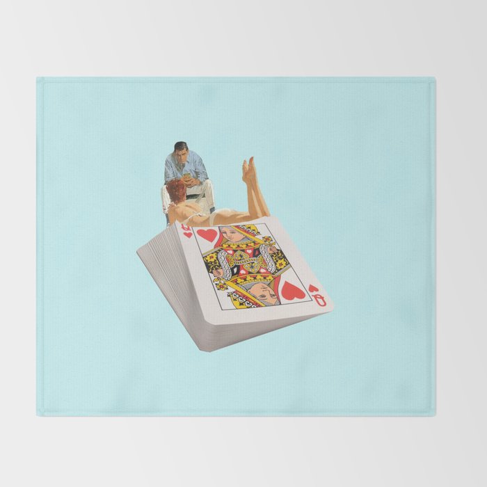 queen blue Throw Blanket Gallery Image 2