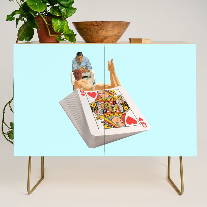 queen blue Credenza Gallery Image 1