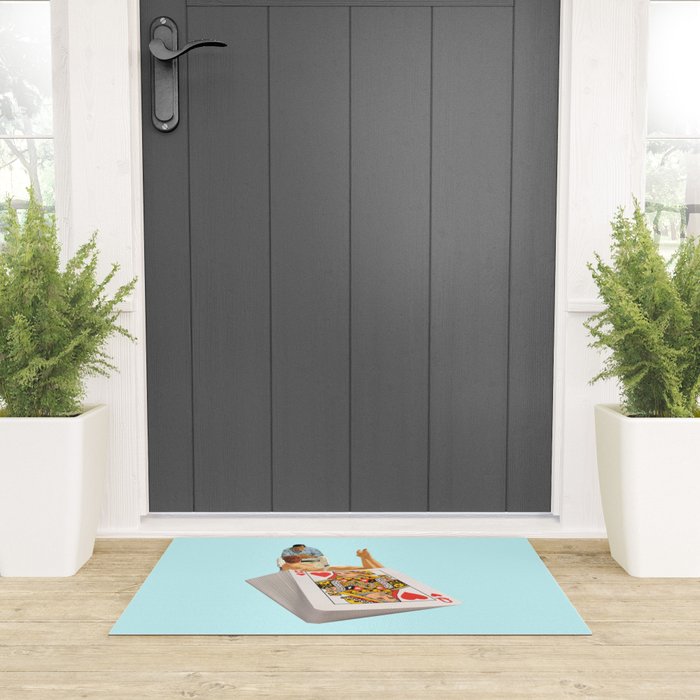 queen blue Welcome Mat Gallery Image 3