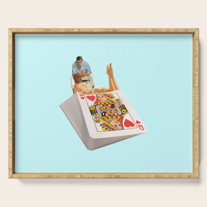 queen blue Serving Tray Gallery Image 1