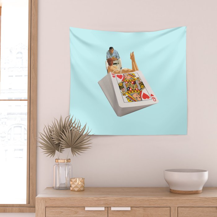 queen blue Wall Tapestry Gallery Image 2