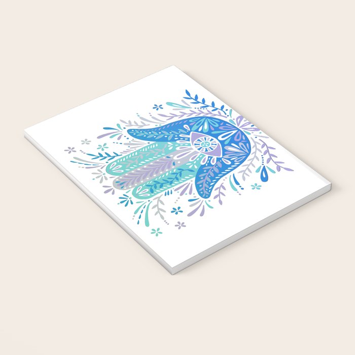 Hamsa Hand - Blue & Turquoise Palette Notebook Gallery Image 3
