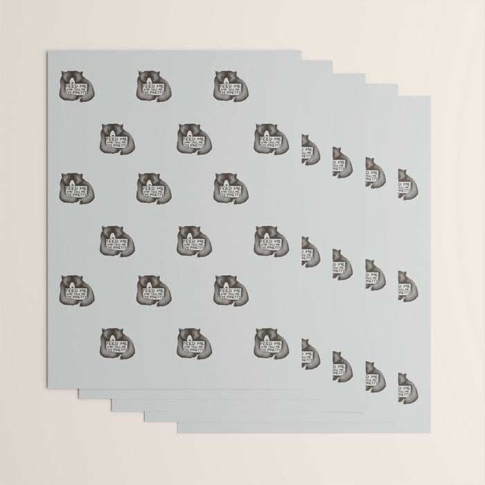Feed Me And Tell Me I'm Pretty Bear Wrapping Paper Gallery Image 3