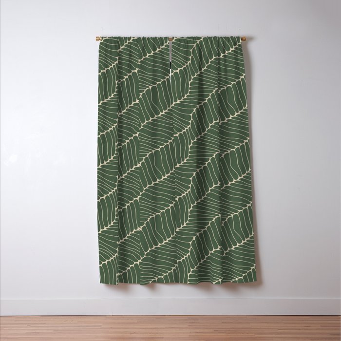 Organic Nature Green Window Curtain Gallery Image 3