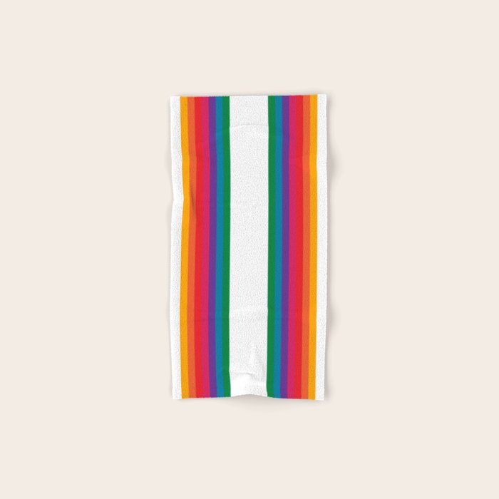 Retro Bright Rainbow - Straight Bath Towel Gallery Image 1