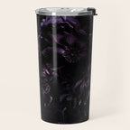 Vintage Black Dramatic Glamour Autumn Romanticism: Maximalism Moody Florals - Grand Millennial Midnight purple Roses Black Bouquets and Nostalgic Gothic Mystic Flowers Travel Mug Gallery Image 2