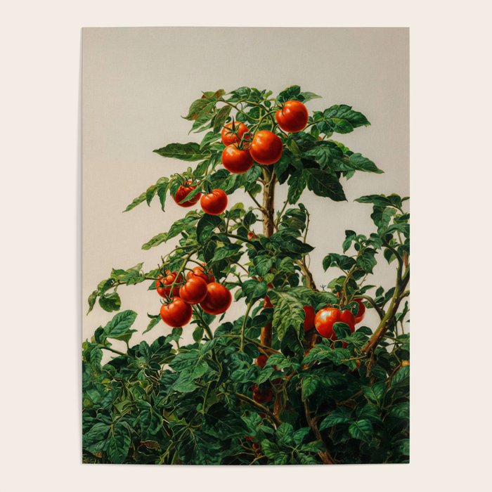 Japanese Wall Art Botanical Art Tomato Girl Summer Sage Green Painting Japandi Poster Kitchen Art Poster Gallery Image 4