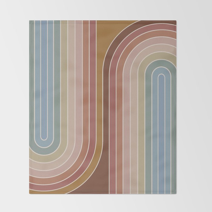Gradient Curvature IX Throw Blanket Gallery Image 2