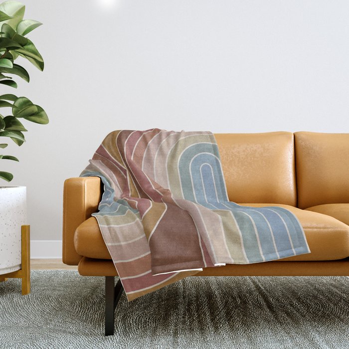 Gradient Curvature IX Throw Blanket Gallery Image 1