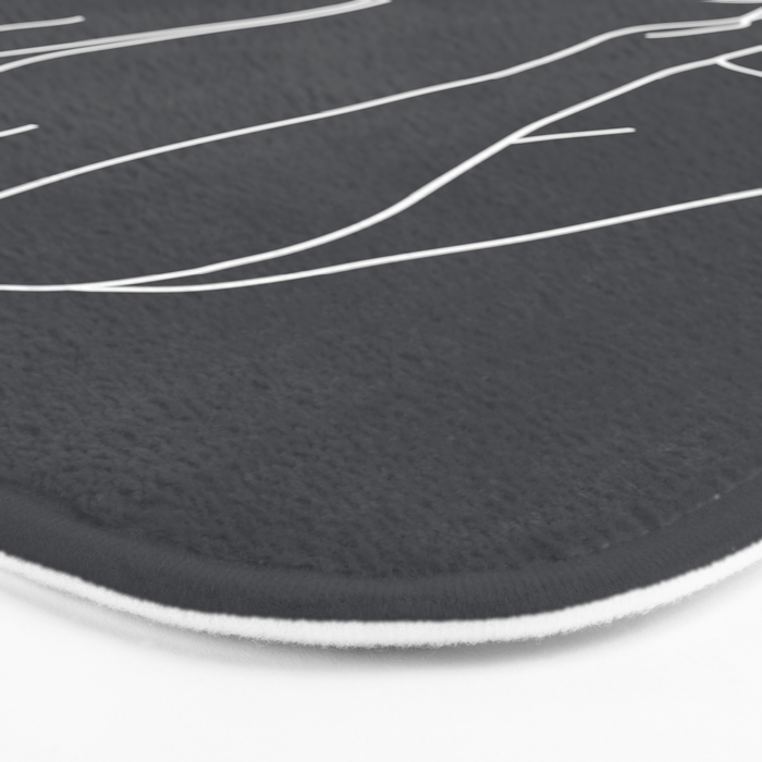 Minimal Line Art of a Woman Bath Mat Gallery Image 3