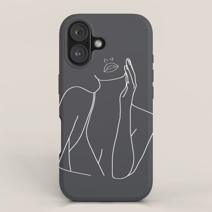 Minimal Line Art of a Woman iPhone Case Gallery Image 1