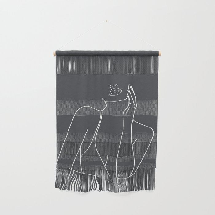 Minimal Line Art of a Woman Wall Hanging Gallery Image 1