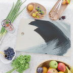 Like A Gentle Hurricane: a minimal, abstract piece in blues and white by Alyssa Hamilton Art Cutting Board Gallery Image 2