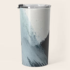 Like A Gentle Hurricane: a minimal, abstract piece in blues and white by Alyssa Hamilton Art Travel Mug Gallery Image 3