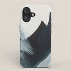 Like A Gentle Hurricane: a minimal, abstract piece in blues and white by Alyssa Hamilton Art iPhone Case Gallery Image 1