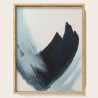 Like A Gentle Hurricane: a minimal, abstract piece in blues and white by Alyssa Hamilton Art Serving Tray Gallery Image 1
