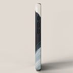 Like A Gentle Hurricane: a minimal, abstract piece in blues and white by Alyssa Hamilton Art iPhone Case Gallery Image 2