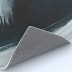 Like A Gentle Hurricane: a minimal, abstract piece in blues and white by Alyssa Hamilton Art Rug Gallery Image 4