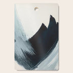 Like A Gentle Hurricane: a minimal, abstract piece in blues and white by Alyssa Hamilton Art Cutting Board Gallery Image 1