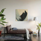 Like A Gentle Hurricane: a minimal, abstract piece in blues and white by Alyssa Hamilton Art Wood Wall Art Gallery Image 2