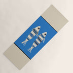 Minimal Fish on Blue Yoga Mat Gallery Image 1