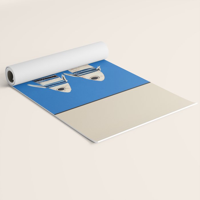 Minimal Fish on Blue Yoga Mat Gallery Image 2