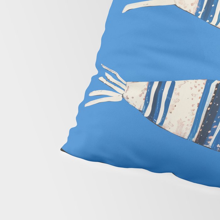 Minimal Fish on Blue Pillow Sham Gallery Image 4
