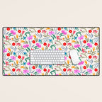Wild Botanica Bloom - Romantic Abstract Floral Pattern Desk Mat Gallery Image 1