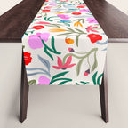 Wild Botanica Bloom - Romantic Abstract Floral Pattern Table Runner Gallery Image 1